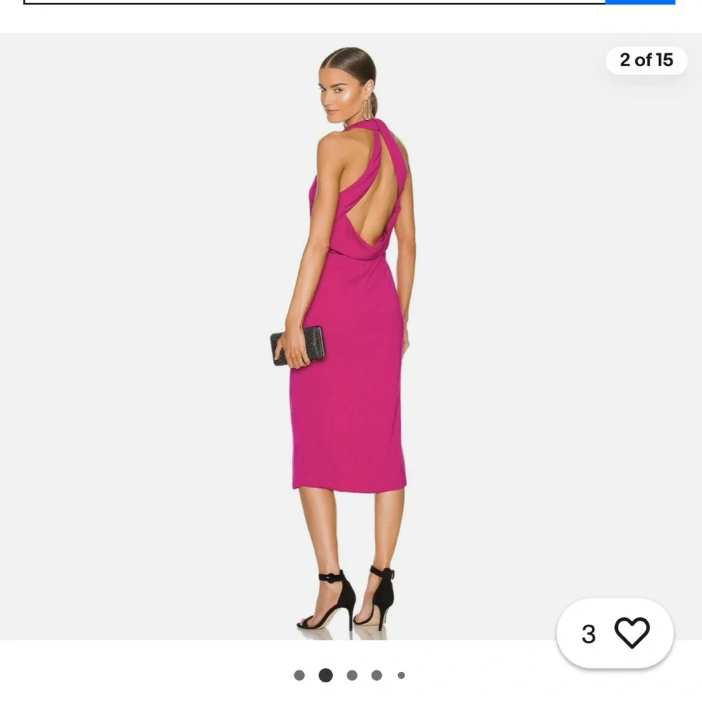 New NBD Women's Asher Midi Dress
Fuchsia Pink Halter size small - Picture 2 of 2